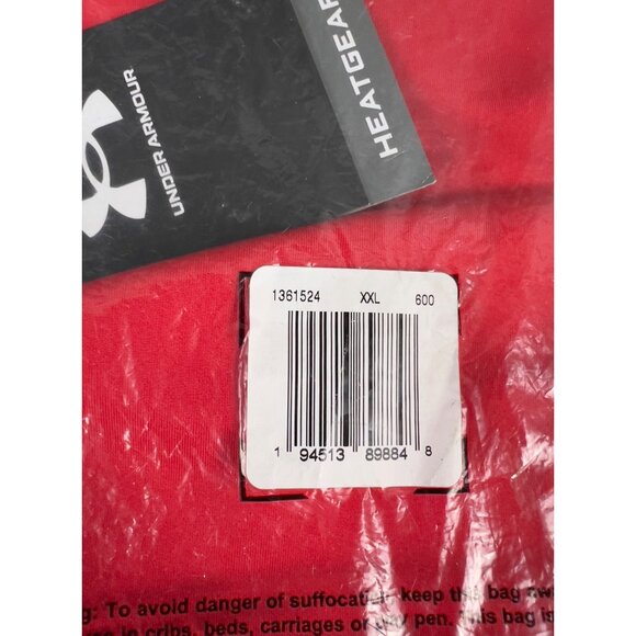 Under Armour Men’s HeatGear Armour Long Sleeve Baselayer Top XXL Red Compression - Picture 4 of 6